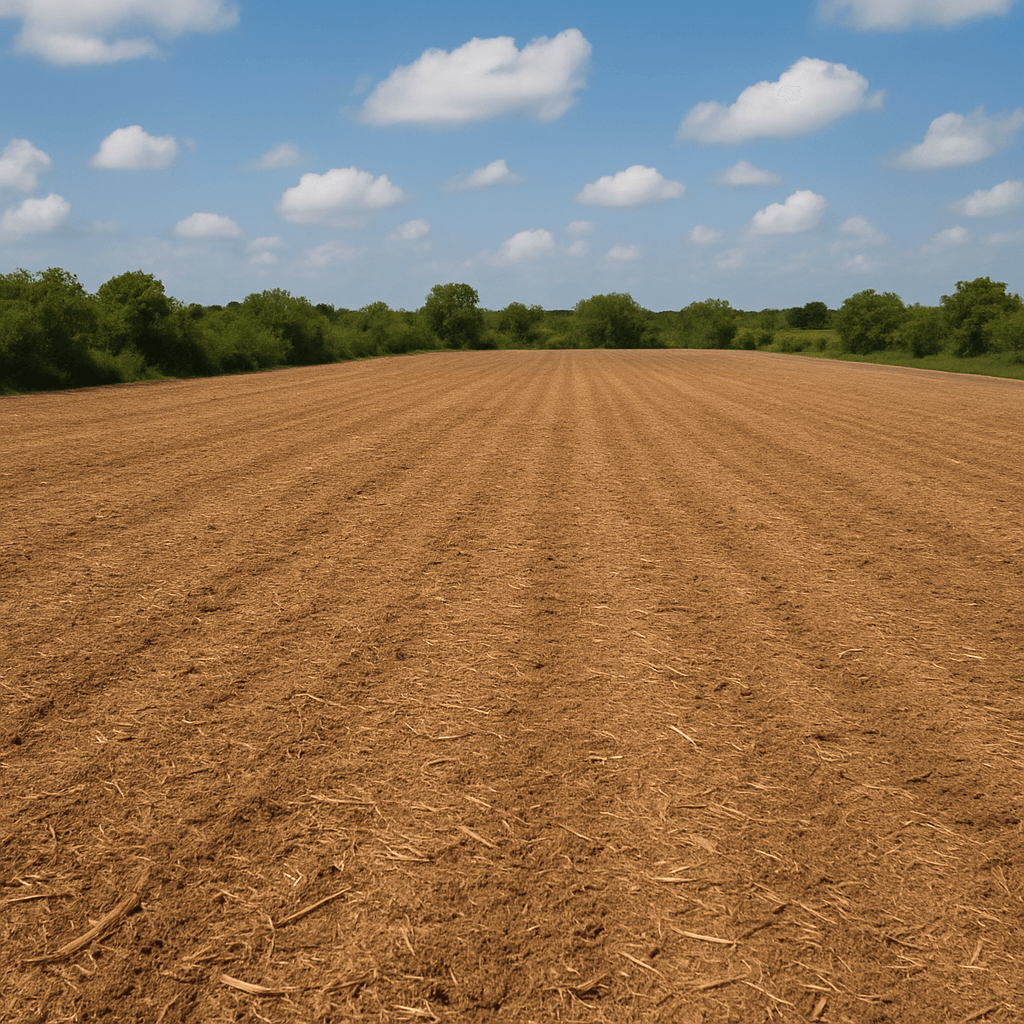 Freshly cleared farmland ready for cultivation